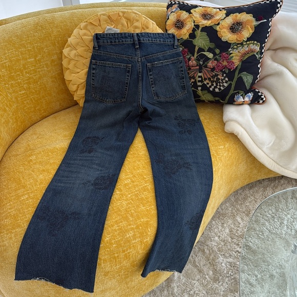 STUNNING ZARA Rose Sparkly beaded jeans - Picture 7 of 9